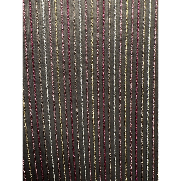 Miami Metallic Striped V-Neck Long Sleeve Stretch Peplum Top Size Medium - Picture 8 of 8